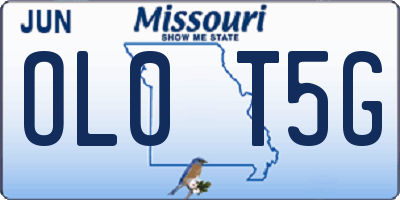 MO license plate OL0T5G