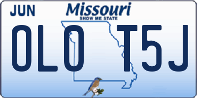 MO license plate OL0T5J