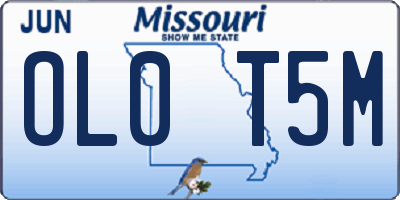MO license plate OL0T5M