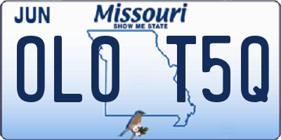 MO license plate OL0T5Q