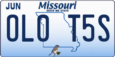 MO license plate OL0T5S
