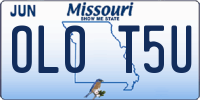 MO license plate OL0T5U