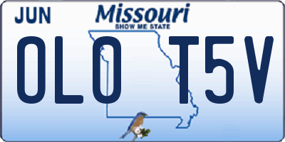 MO license plate OL0T5V