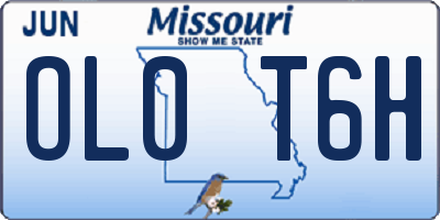MO license plate OL0T6H