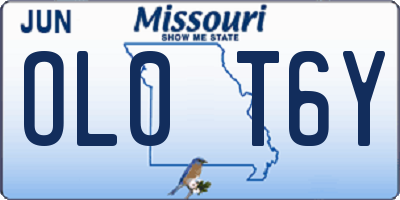 MO license plate OL0T6Y