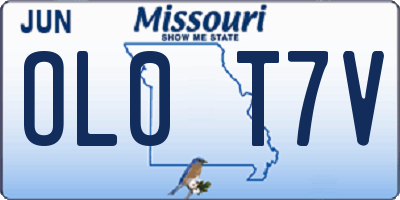 MO license plate OL0T7V