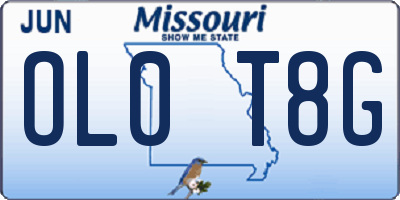 MO license plate OL0T8G