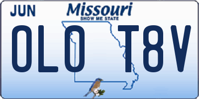 MO license plate OL0T8V