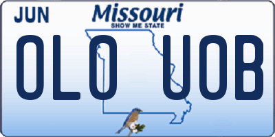 MO license plate OL0U0B