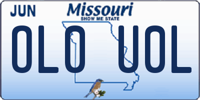 MO license plate OL0U0L