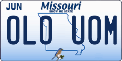 MO license plate OL0U0M