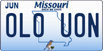 MO license plate OL0U0N