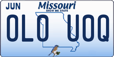MO license plate OL0U0Q
