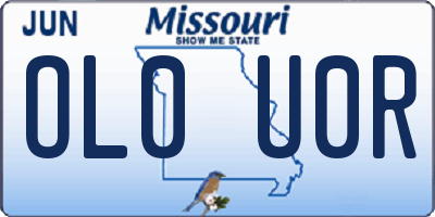 MO license plate OL0U0R