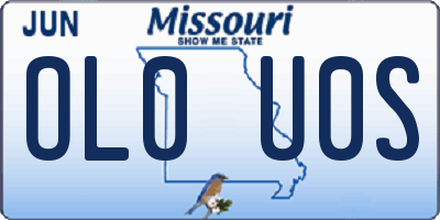 MO license plate OL0U0S