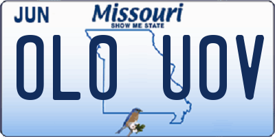 MO license plate OL0U0V