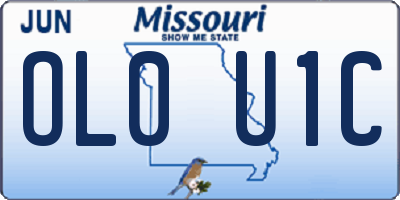 MO license plate OL0U1C