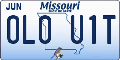 MO license plate OL0U1T