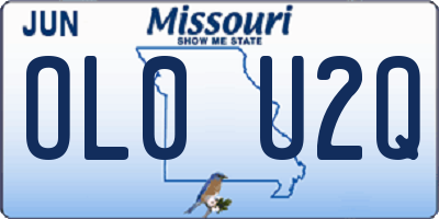 MO license plate OL0U2Q