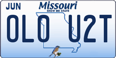 MO license plate OL0U2T