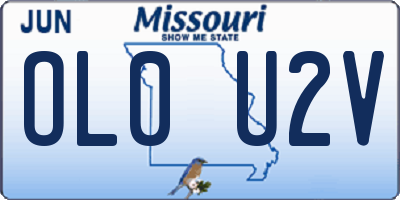 MO license plate OL0U2V