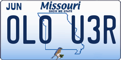 MO license plate OL0U3R
