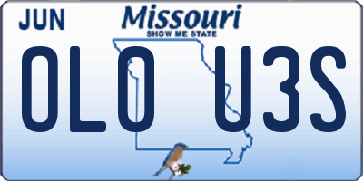 MO license plate OL0U3S