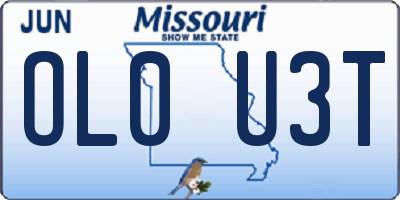 MO license plate OL0U3T
