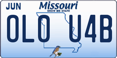MO license plate OL0U4B