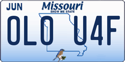 MO license plate OL0U4F