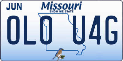 MO license plate OL0U4G