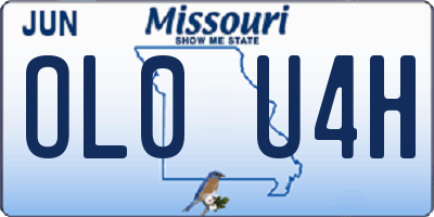 MO license plate OL0U4H