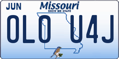 MO license plate OL0U4J