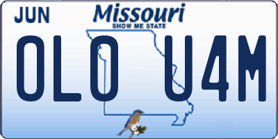 MO license plate OL0U4M