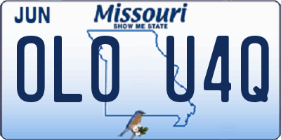 MO license plate OL0U4Q
