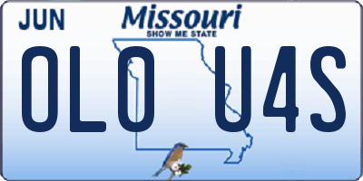 MO license plate OL0U4S