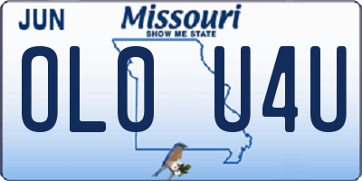 MO license plate OL0U4U