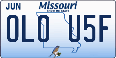 MO license plate OL0U5F