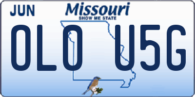 MO license plate OL0U5G