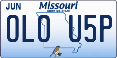 MO license plate OL0U5P