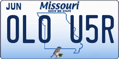 MO license plate OL0U5R