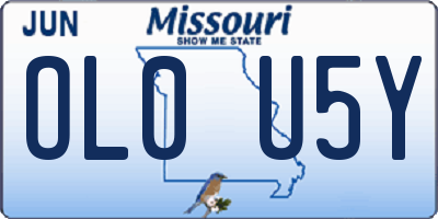 MO license plate OL0U5Y