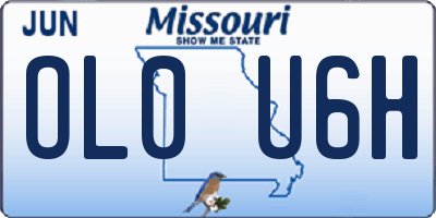 MO license plate OL0U6H