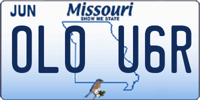 MO license plate OL0U6R