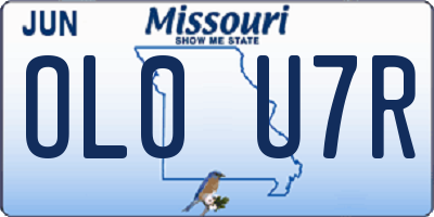 MO license plate OL0U7R