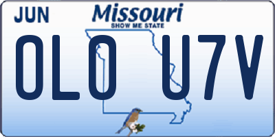MO license plate OL0U7V