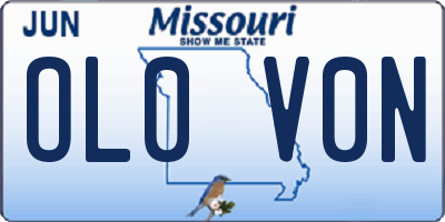 MO license plate OL0V0N