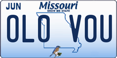 MO license plate OL0V0U
