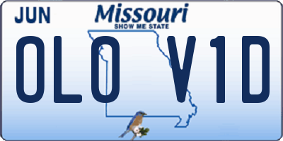 MO license plate OL0V1D
