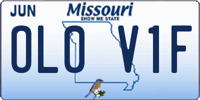 MO license plate OL0V1F